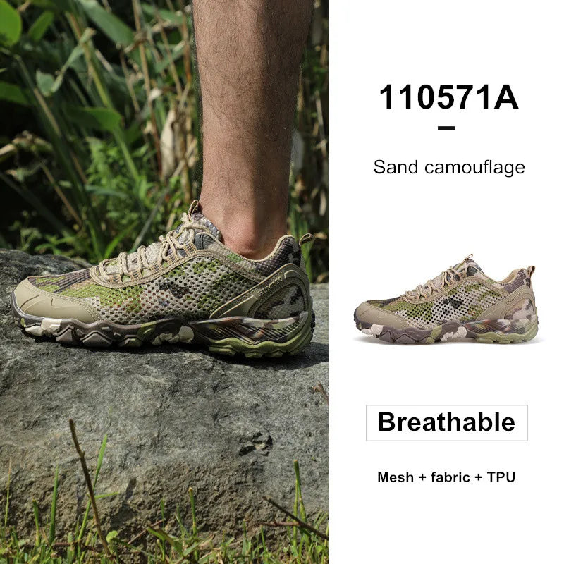 New Arrival Leather Hiking Shoes Wear-Resistant Outdoor Sport Men Shoes Lace-Up Mens Climbing Trekking Hunting Sneakers