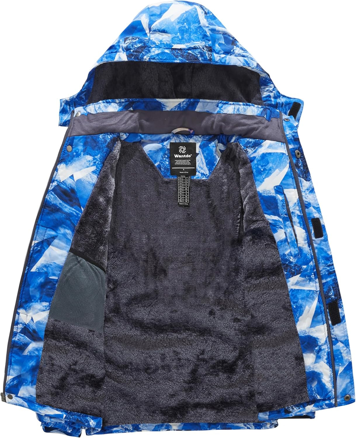 Men'S Softshell Waterproof Polar Fleece Breathable Climbing Ski Coat