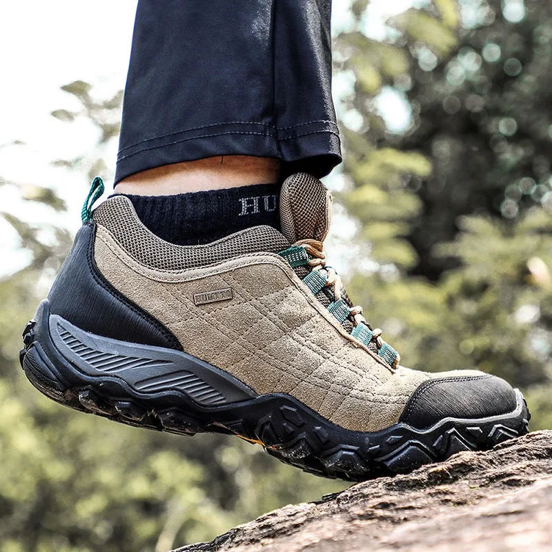 New Arrival Leather Hiking Shoes Wear-Resistant Outdoor Sport Men Shoes Lace-Up Mens Climbing Trekking Hunting Sneakers
