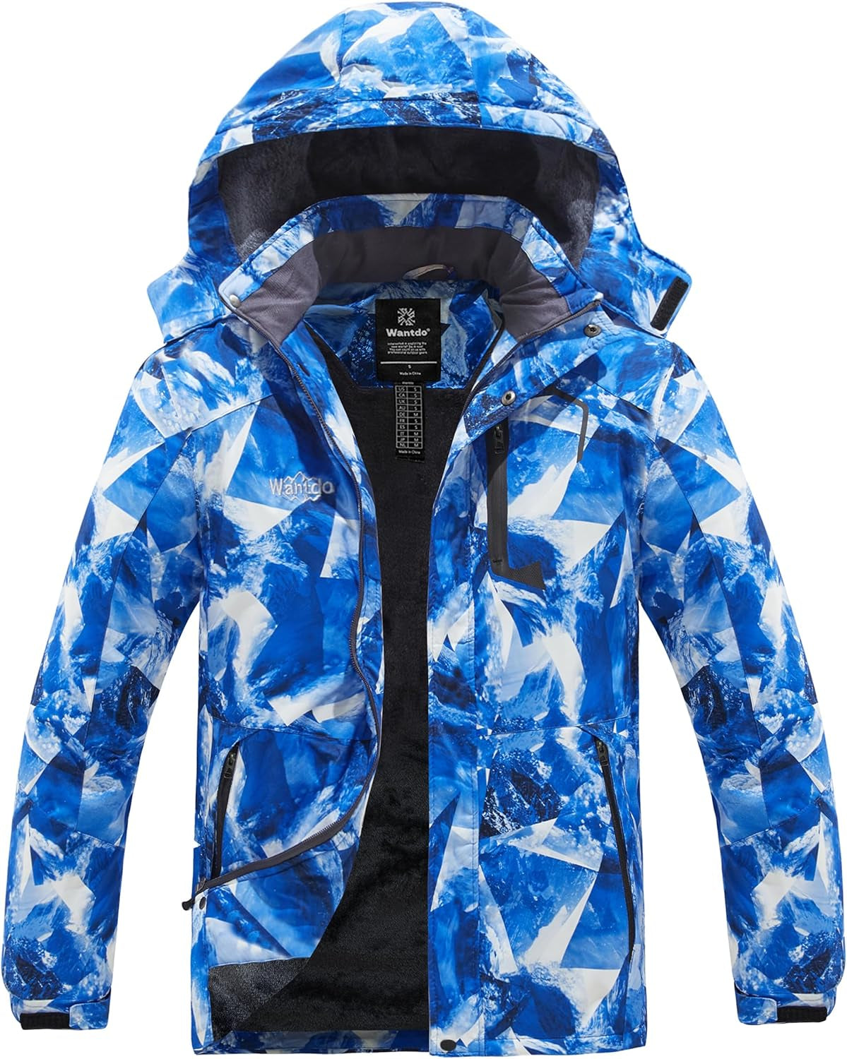 Men'S Softshell Waterproof Polar Fleece Breathable Climbing Ski Coat